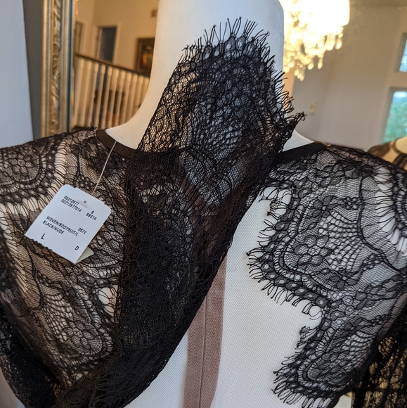 Lace body suit Black Nude L - Picture 8 of 16